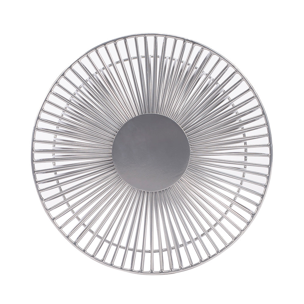 Butler Specialty Company - Nicholas 14 in. W Round Specialty Shaped Metal Side Table, Silver - 3318220