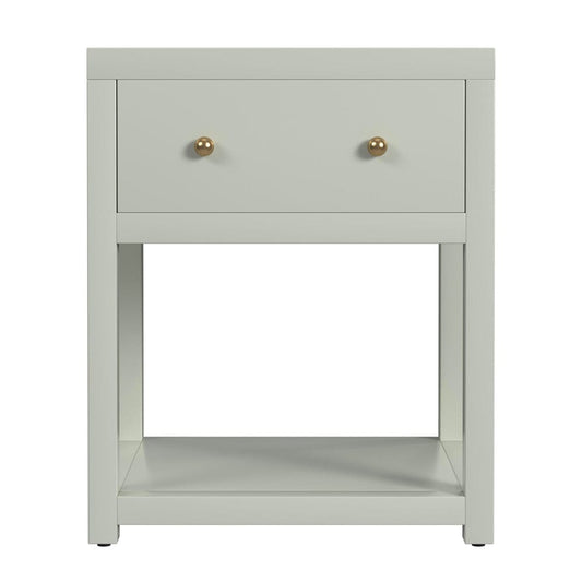 Butler Specialty Company - Nora 21 in. W Rectangular Wood 1 Drawer Small Nightstand w Lower Open Shelf, Sage Green - 5945480 view 2
