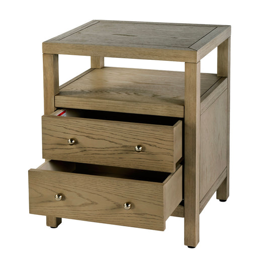 Butler Specialty Company Nora 21 In W Rectangular Wood 2 Drawer Nightstand With Open Shelf Light Brown 5734492 view 2