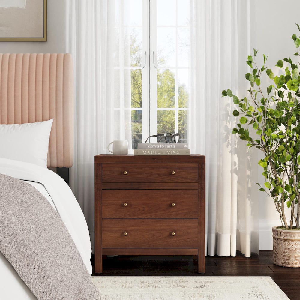 Butler Specialty Company - Nora 25 in. W Rectangular Wood 3 Drawer Nightstand, Walnut - 5848489 view 8