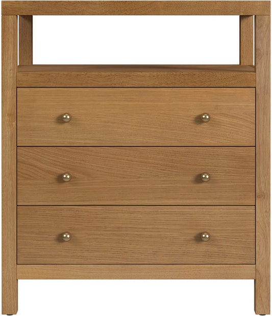 Butler Specialty Company Nora 27 in. W Wood 3 Drawer Tall Nightstand with Shelf - Natural - 5941452 view 2