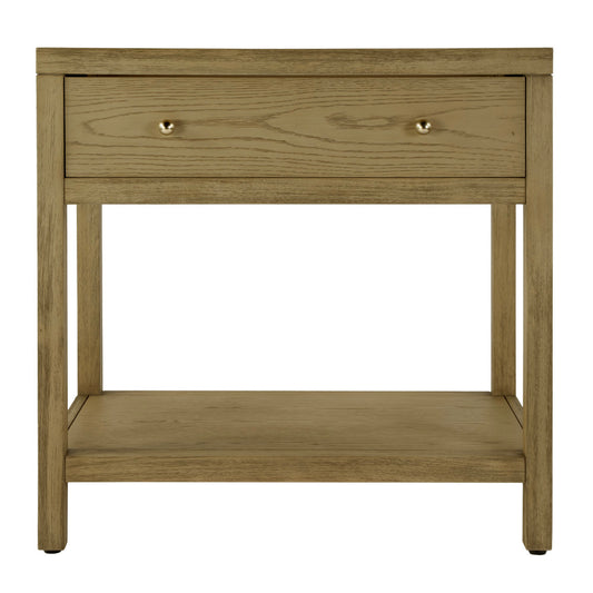 Butler Specialty Company Nora 30 In W Wood 1 Drawer Wide Nightstand With Shelf Light Brown 5943492 view 2