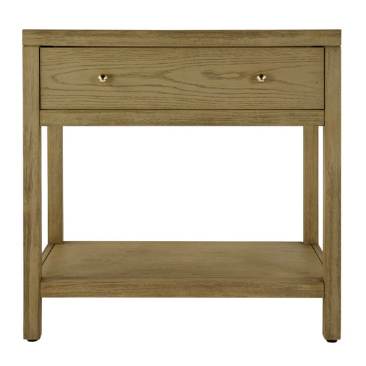 Butler Specialty Company Nora 30 In W Wood 1 Drawer Wide Nightstand With Shelf Light Brown 5943492 view 2