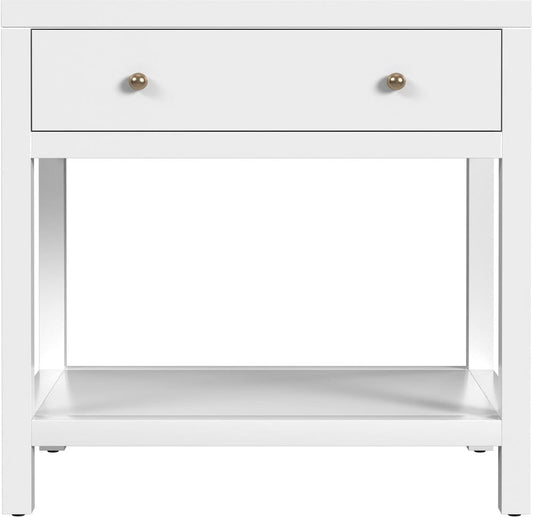 Butler Specialty Company Nora 30 in. W Wood 1 Drawer Wide Nightstand with Shelf - White - 5943304 view 2