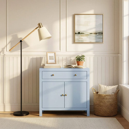 Butler Specialty Company - Nora 31 in. W Wood 1 Drawer 2 Door Accent Storage Cabinet, Light Blue - 5851522 view 2