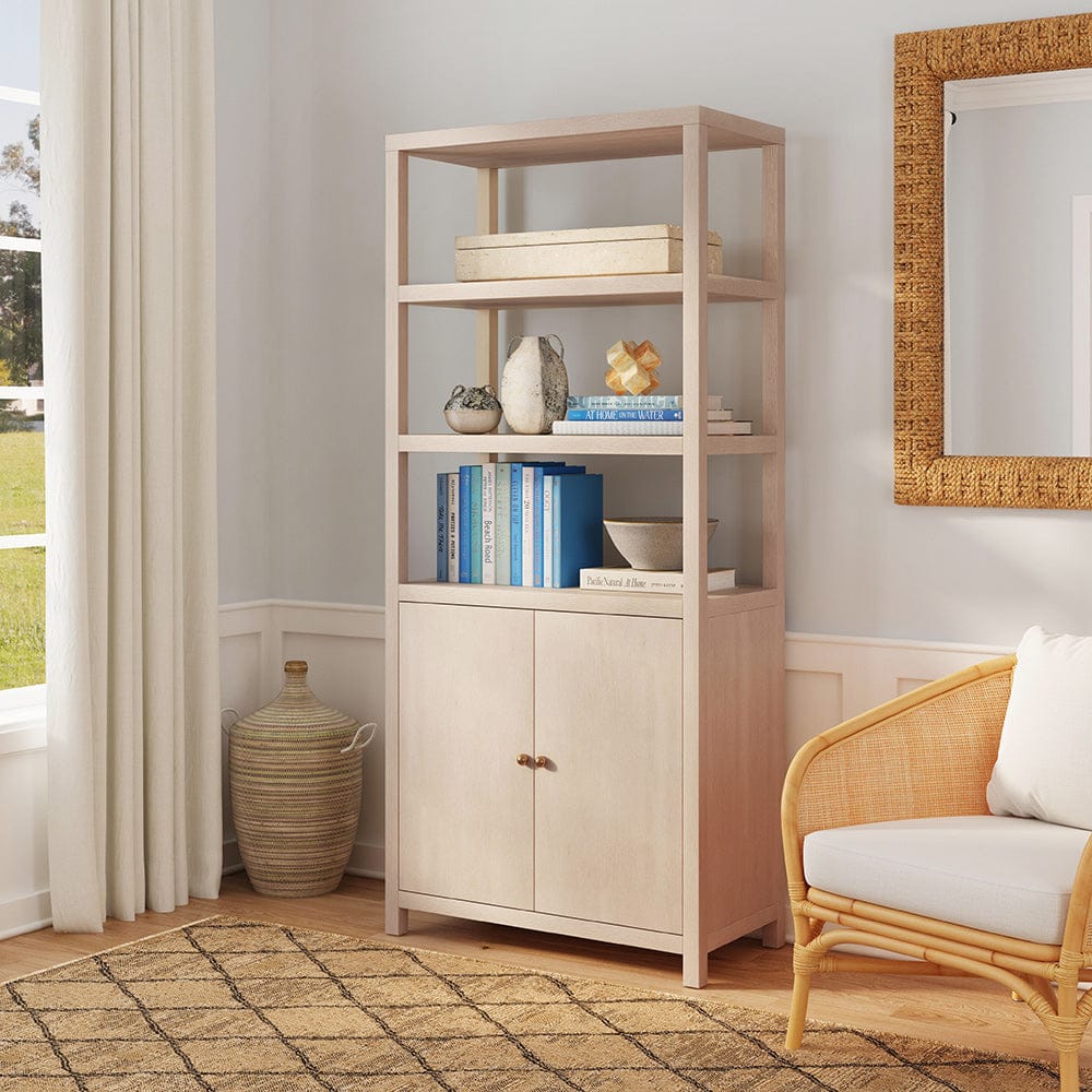 Butler Specialty Company - Nora 32 in W. x 72 in. H Wood 3- Tier Etagere Bookcase, Taupe - 5850450 View 6