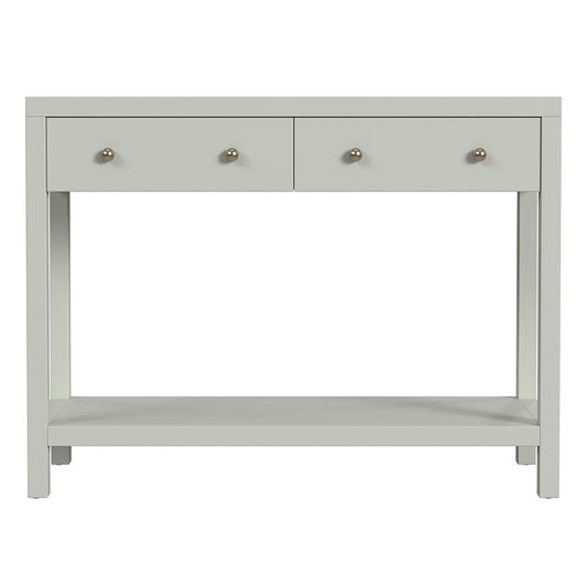 Butler Specialty Company - Nora 40 in. W Rectangular Wood 2 Drawer Console Table w Lower Open Shelf, Green - 5739480 View 2