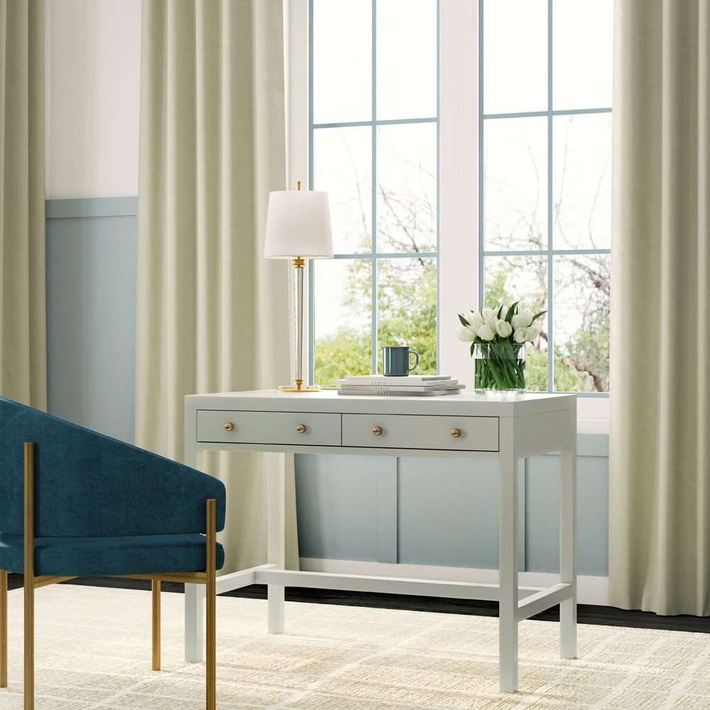 Butler Specialty Company - Nora 40 in. W Rectangular Wood 2 Drawer Writing Desk, Sage Green - 5849480 view 5