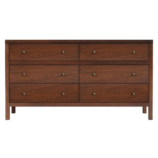 Butler Specialty Company - Nora 60 in W. Rectangular Wood 6 Drawer Dresser, Medium Brown - 5733489 View 2