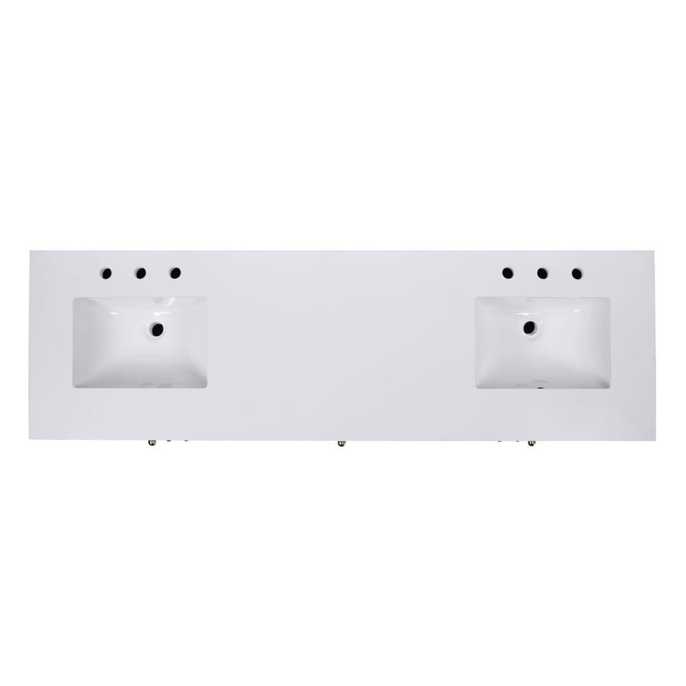 Butler Specialty Company Nora 72 In W Quartz And Wood Double Sink 4 Drawer Bathroom Vanity Set Light Brown 5961492 view 7