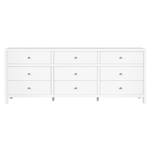 Butler Specialty Company - Nora 84 in. W Rectangular Wood 9 Drawer Dresser, Smooth White - 6290304 view 2