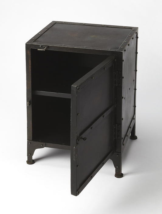 Butler Specialty Company - Owen 18 in. W Rectangular 1 Door 1 Interior Shelf Industrial Chic End Table, Black - 3642330