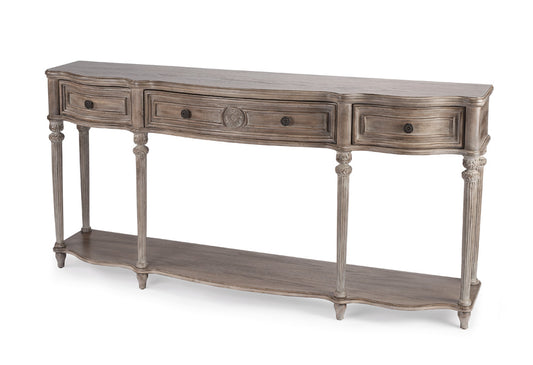 Butler Specialty Company - Peyton 72 in. W Rectangular Wood 3 Drawer & Lower Shelve Console Table, Gray - 3028247