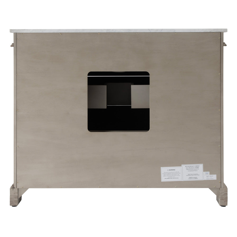 Butler Specialty Company - Rachelle 42 in. W. Single Marble Top Bathroom Vanity/Sink Set, Gray - 5571329