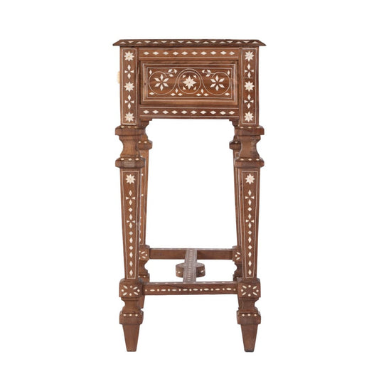 Butler Specialty Company - Rashmi 21 in. W Rectangular Teak & Bone 1 Drawer End Table, Brown - 5966338 view 2