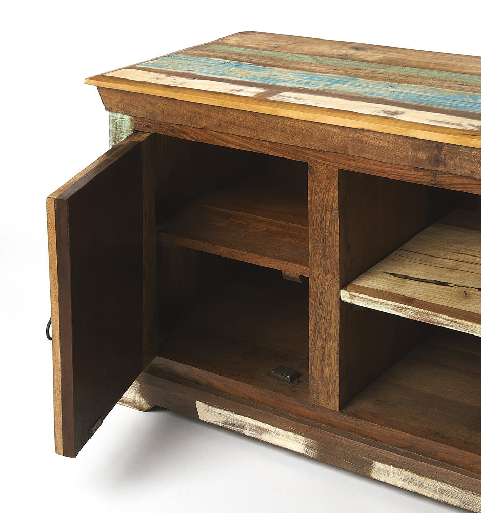 Butler Specialty Company - Artifacts - Reverb Painted Rustic 58" TV Stand, Multi-Color - 5260290