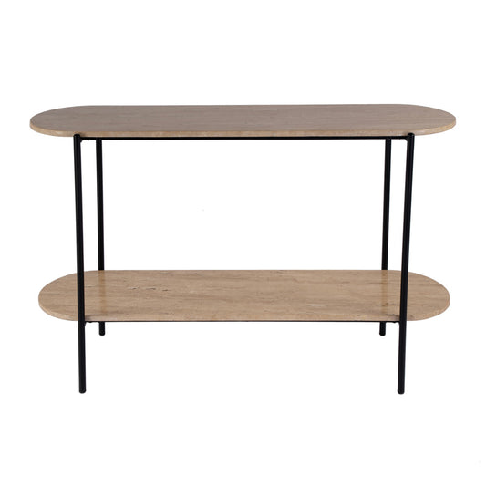 Butler Specialty Company - Rinaldi 48 in. W Elongated Marble and Iron 2-Tier Console Table, Natural - 5874025 view 2