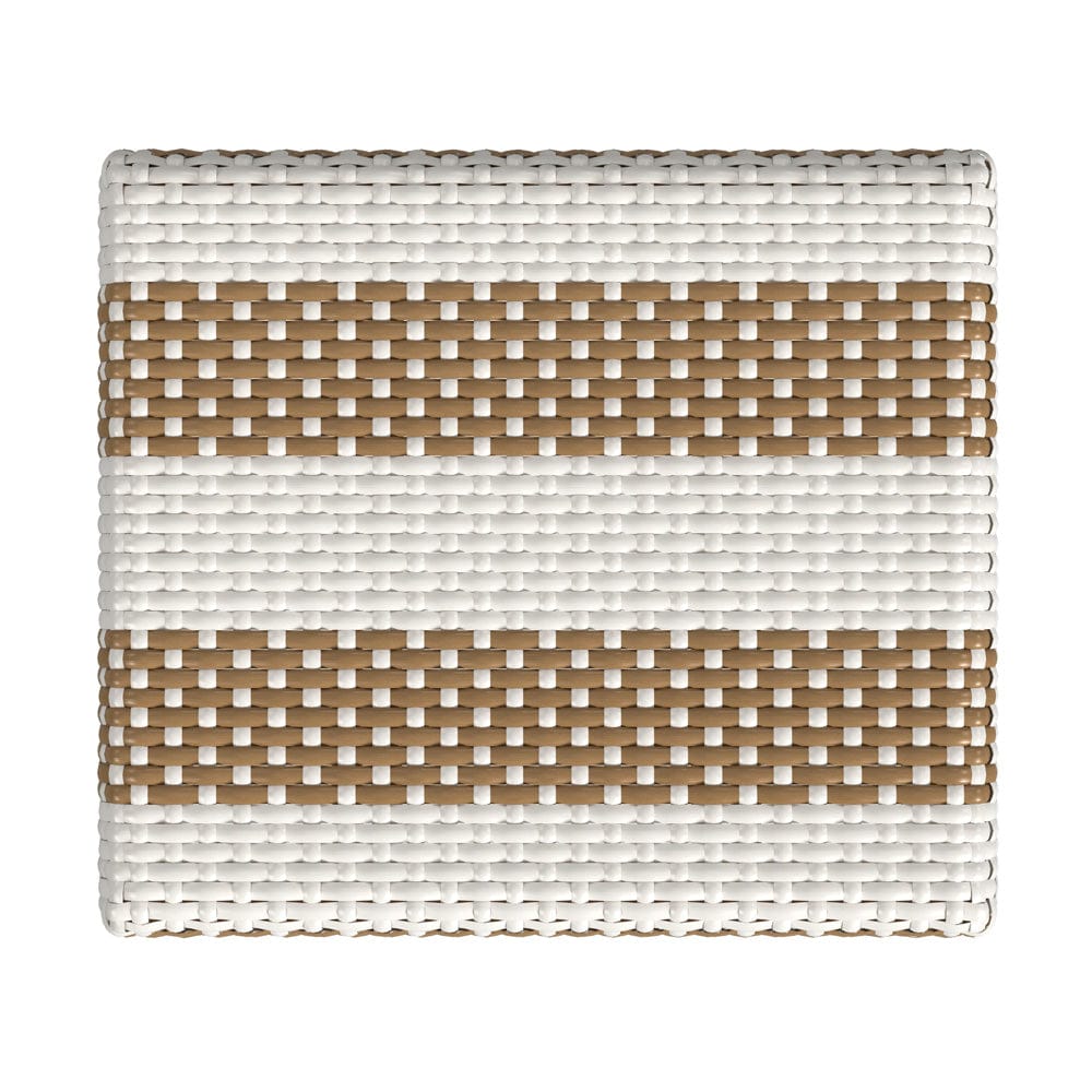 Butler Specialty Company - Robias 30 in. Seat Height Rectangular Rattan Bar Height Backless Stool with Footrest, Tan/White Dot - 5604984