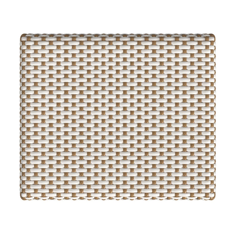 Butler Specialty Company - Robias 30 in. Seat Height Rectangular Rattan Bar Height Backless Stool with Footrest, White/Tan Dot - 5604415