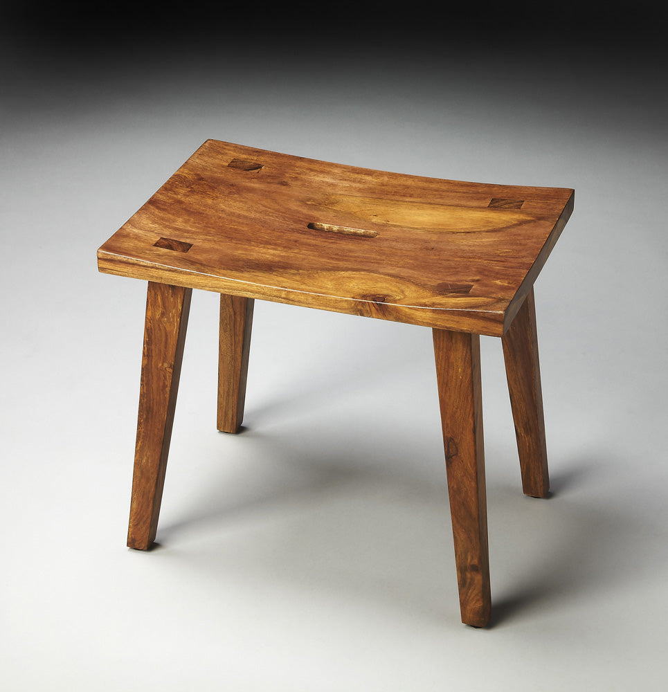 Butler Specialty Company - Rohan 17.25 in. Seat Height Rectangular Wood Stool, Light Brown - 2042140