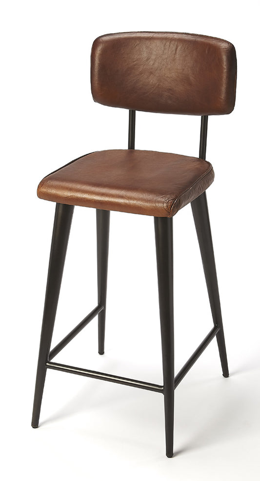 Butler Specialty Company - Saddle Leather 26" Counter Stool, Dark Brown - 5378344