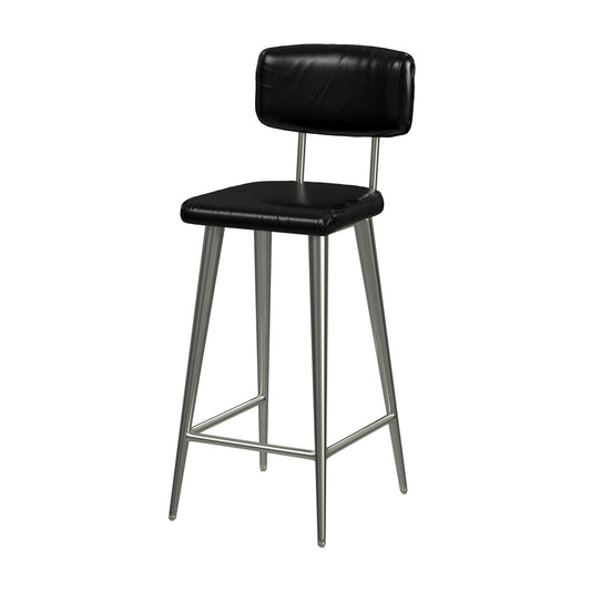 Butler Specialty Company - Saddle Leather Rectangular 26" Counter Stool, Black - 5378034