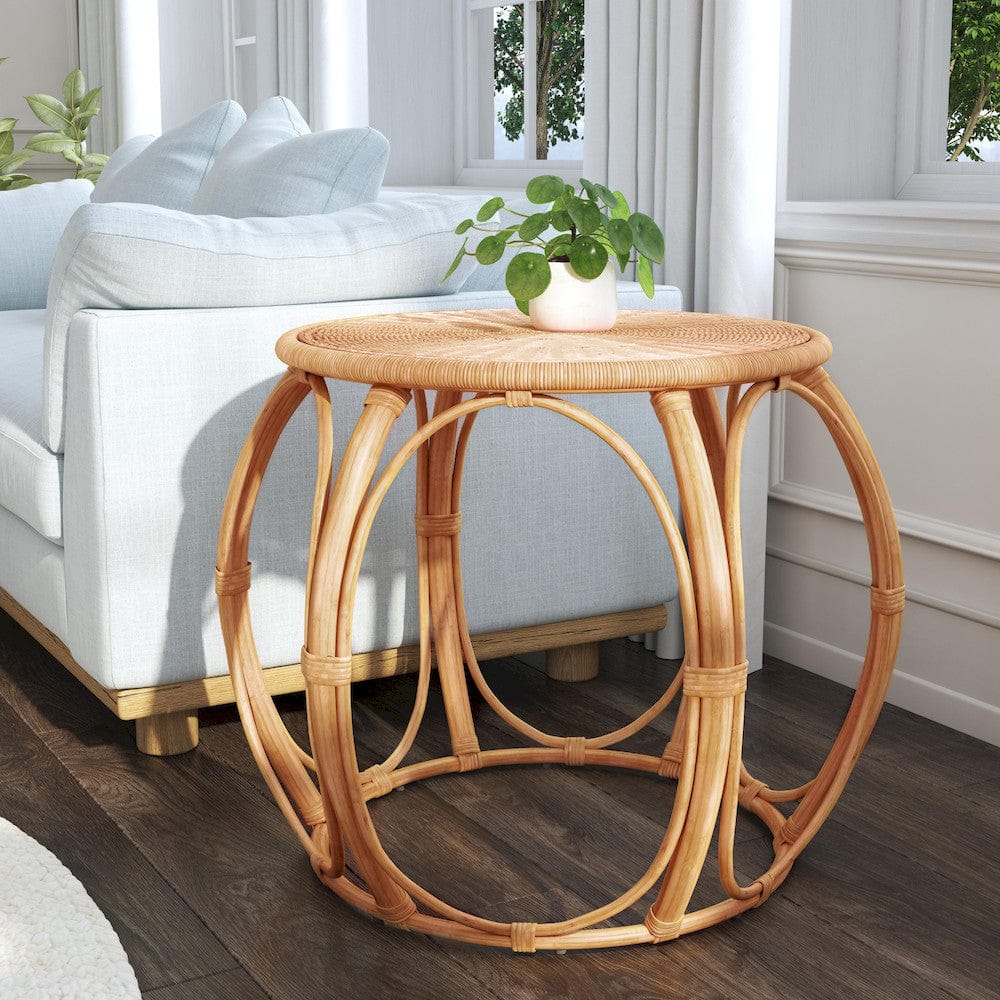 Butler Specialty Company - Savannah 28. in. W Round Woven Rattan End Table, Natural - 5777404_CLOSEOUT view 8