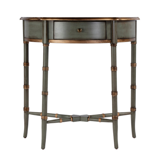 Butler Specialty Company - Skilling 31 in. W Specialty Demilune Shape Wood 1 Drawer Console Table, Pastel Green - 3623482 view 2