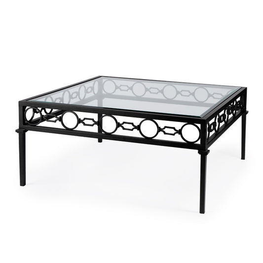 Butler Specialty Company - Southport Indoor/Outdoor 38.5 in. W Square Iron Coffee Table, Black - 5663437_CLOSEOUT