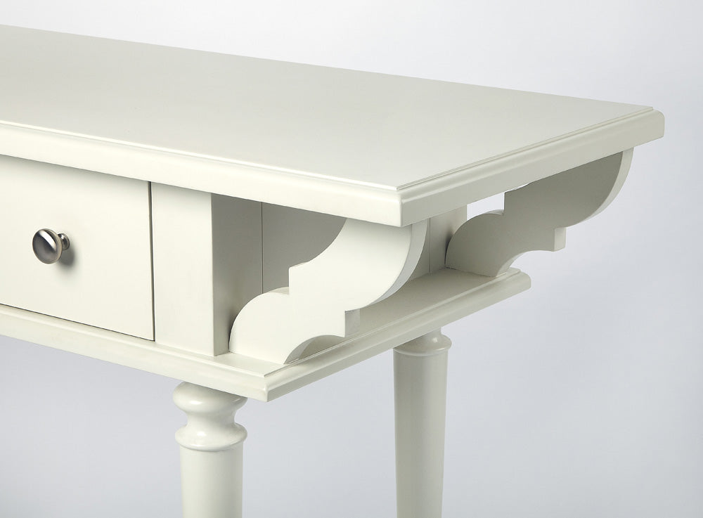Butler Specialty Company - Talia 54 in. W Rectangular Wood 2 Drawer & Lower Shelf Console Table, White - 4375288_CLOSEOUT