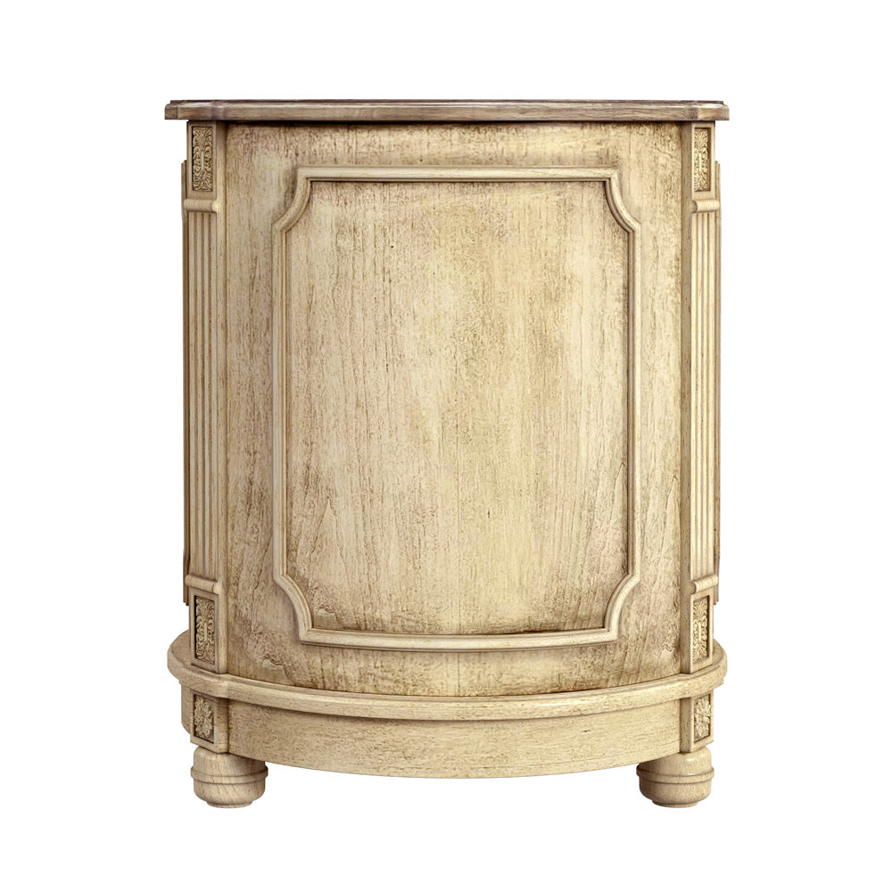 Butler Specialty Company - Thurmond Drum 20 in. W Round Wood Drum Side Table, Beige - 584424
