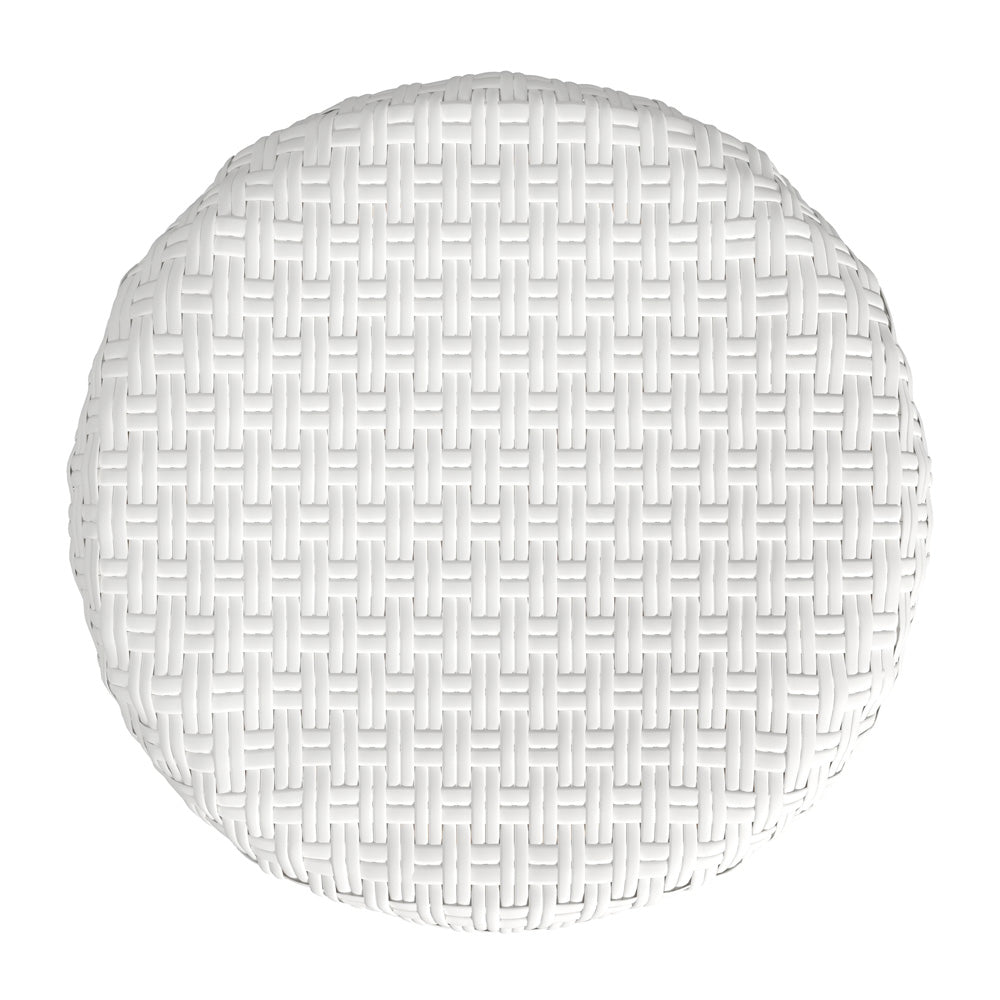Butler Specialty Company - Tobias 18 in. Seat Height Round Rattan Stool, White - 5745304