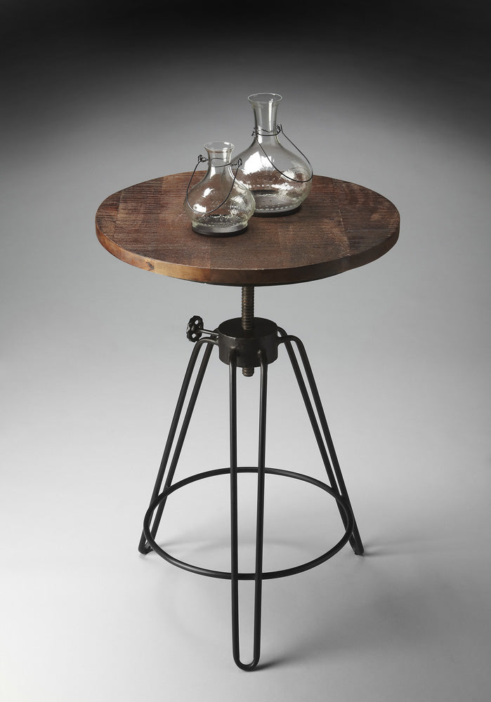 Butler Specialty Company - Trenton 22 in. W Round Metal & Wood Side Table, Multi-Color - 2046025_CLOSEOUT