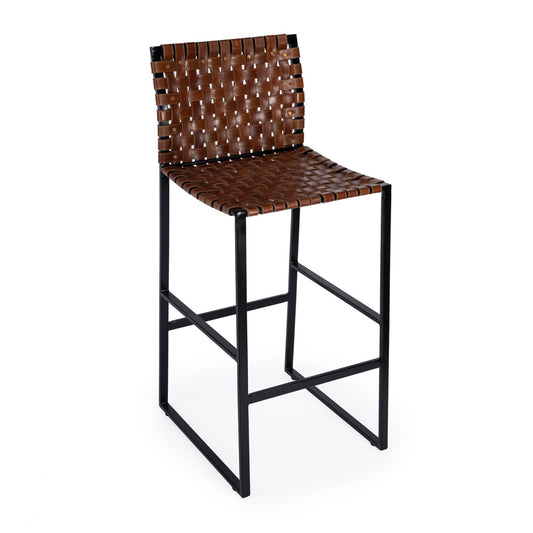 Butler Specialty Company - Urban Woven Leather 30" Barstool, Medium Brown - 5445344