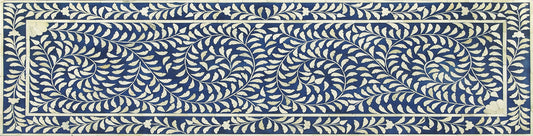 Butler Specialty Company - Vivienne 47.5 in. W Rectangular Bone Inlay & Wood Backless Bench, Blue - 3558319