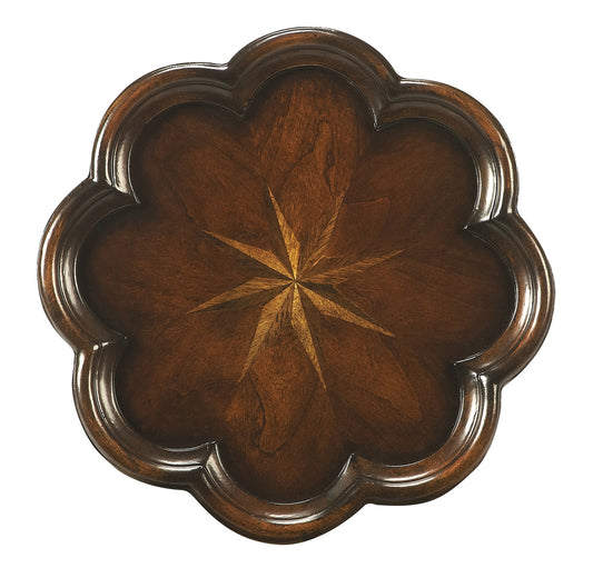 Butler Specialty Company - Whitman 12 in. W Round Wood Scalloped Edge Scatter Table, Dark Brown - 923024