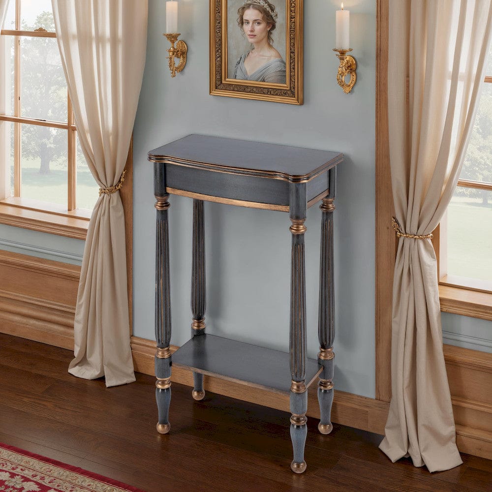 Butler Specialty Company - Whitney 17.5 in. W Rectangular Wood Console Table with Lower Open Shelf, Pastel Blue - 3011483 view 8