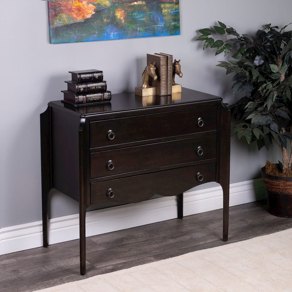 Butler Specialty Company - Wilshire 34 in. W Rectangular Wood 3 Drawer Accent Storage Chest, Dark Brown - 4469117 view 7