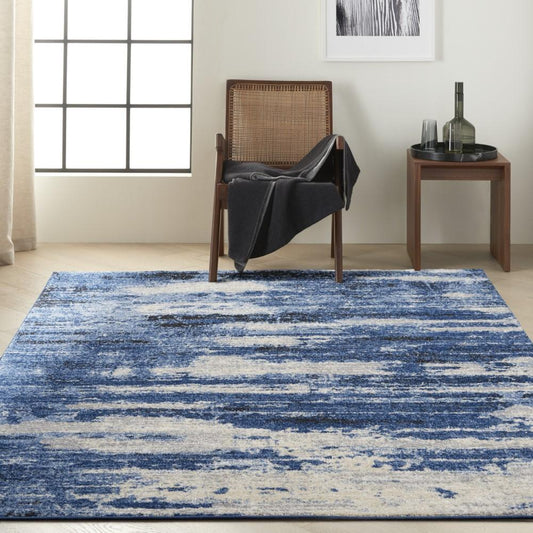 Calvin Klein Home - River Flow Area Rug - 53in x 73in Blue/Grey - RFV01-99446842480_CLOSEOUT veiw 2