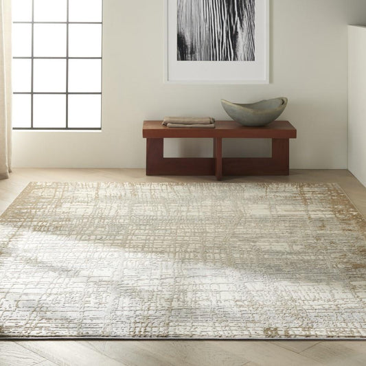Calvin Klein Home - Rush Area Rug - 9 x 12 Ivory/Taupe - CK950-99446818652 veiw 2
