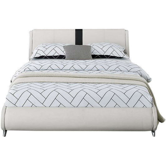 Camden Isle - Carlton Platform Bed, King, White with 2 Nightstands - 212235 veiw 2