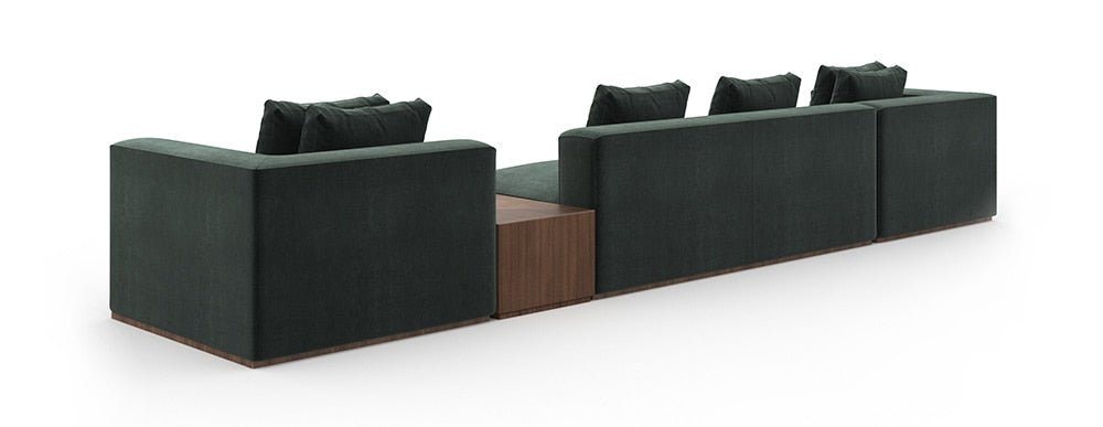 Caracole - Bello 4Pc Sectional in Retro Walnut - UPH-024-SEC2-A veiw 1