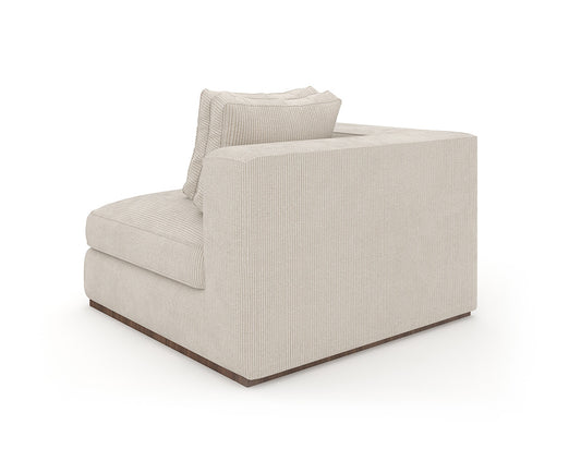 Caracole - Bello Corner Laf Chair in Oatmeal - UPH-024-CRL1-B