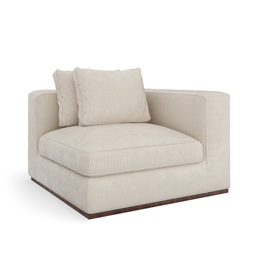 Caracole - Bello Corner Raf Chair in Oatmeal - UPH-024-CRR1-B