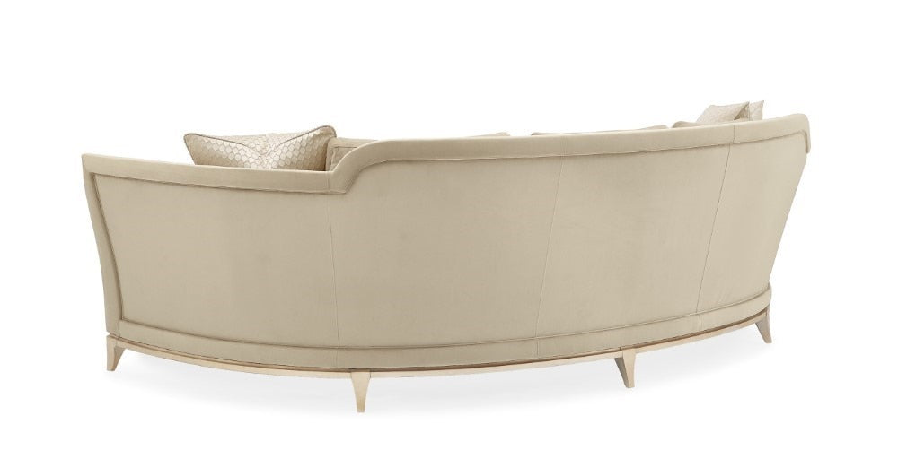 Caracole - Classic Bend The Rules - Curved Sofa with Silver Leaf Frame - UPH-417-016-A veiw 4