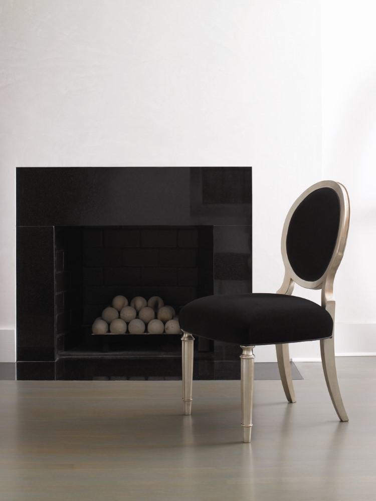 Caracole - Classic Chit-Chat Side - Black Velvet Dining Chair (Set of 2) - TRA-SIDCHA-006 veiw 4