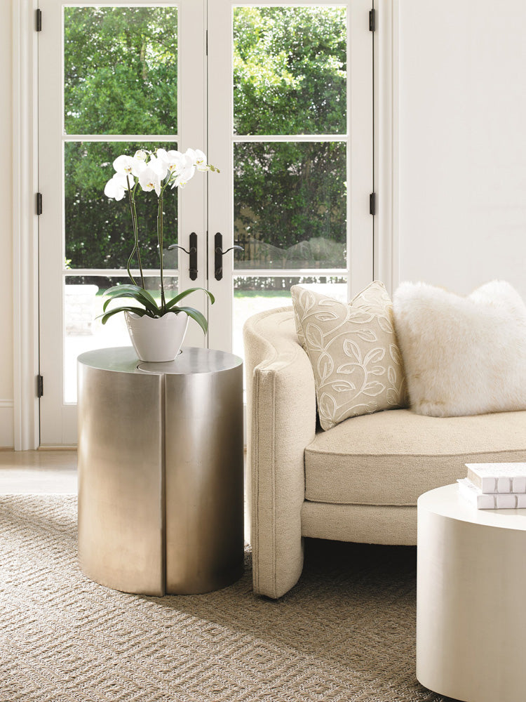 Caracole - Classic End Quote Gold Leaf Accent Table - CON-SIDTAB-034