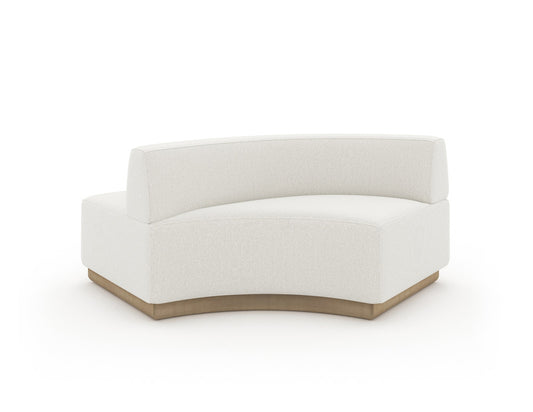 Caracole - Crescent Armless Loveseat in Brushed Gold paint - UPH-024-AL2-B_CLOSEOUT