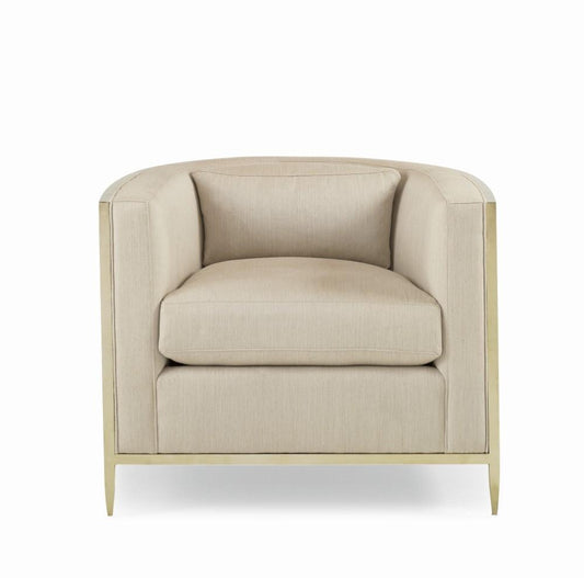 Caracole - Ice Breaker - Barrel Back Club Chair with Gold Frame - UPH-CHAWOO-71A veiw 2