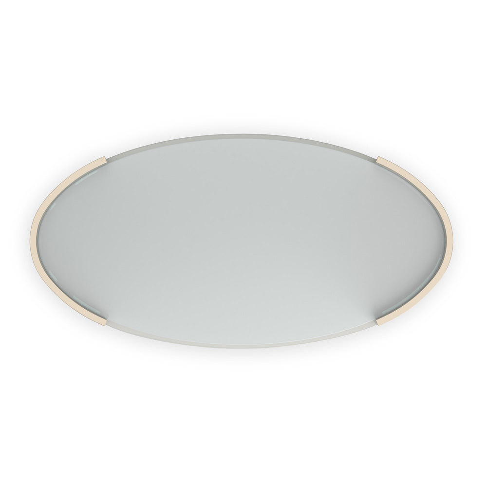 Caracole - Love Oval Cocktail Table in Matte Pearl - CLA-024-405